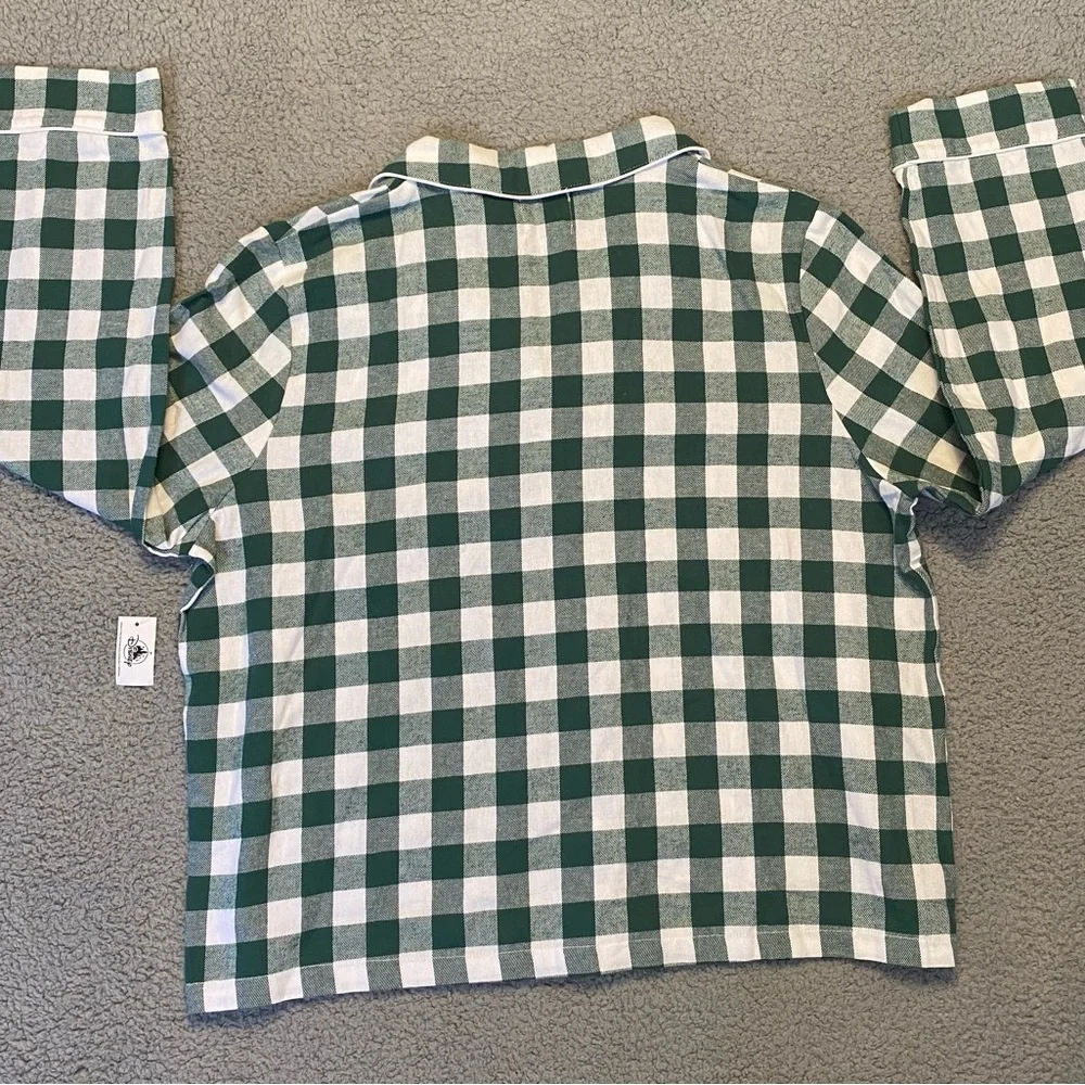 Disney Minnie & Daisy Holiday Sleep Wear Green/White Plaid Pajama Top Women’s XL - Picture 4 of 12